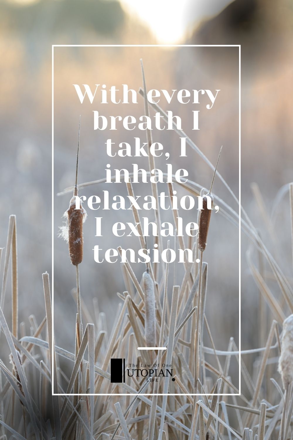 With Every Breath I Take, I Inhale Relaxation, I Exhale Tension.| Utopian Life | Affirmations For Difficult Times